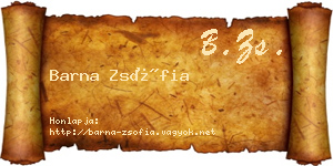 Barna Zsófia névjegykártya